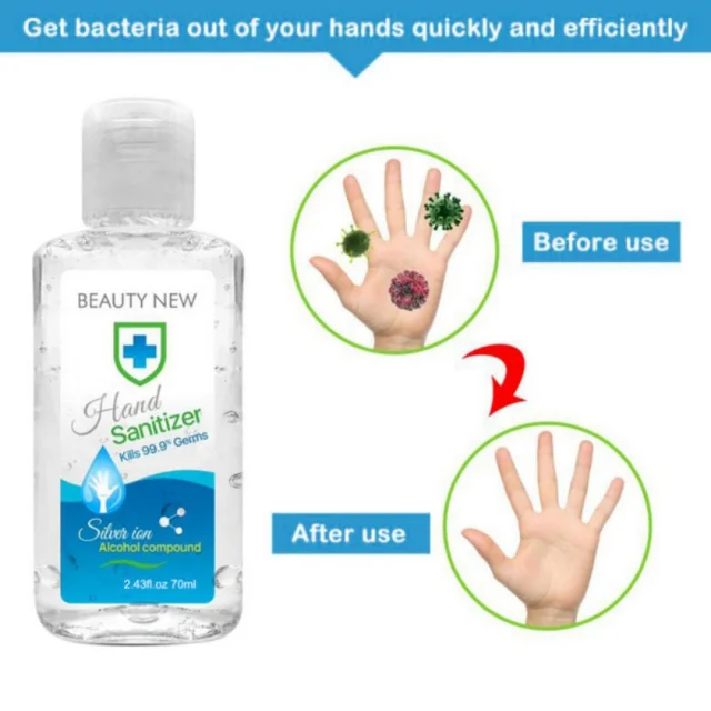 70ml Effective Disinfection Portable Hand Cleaner Sanitizer Hand Soaps Disposable Rinse Free Hand Sanitizer