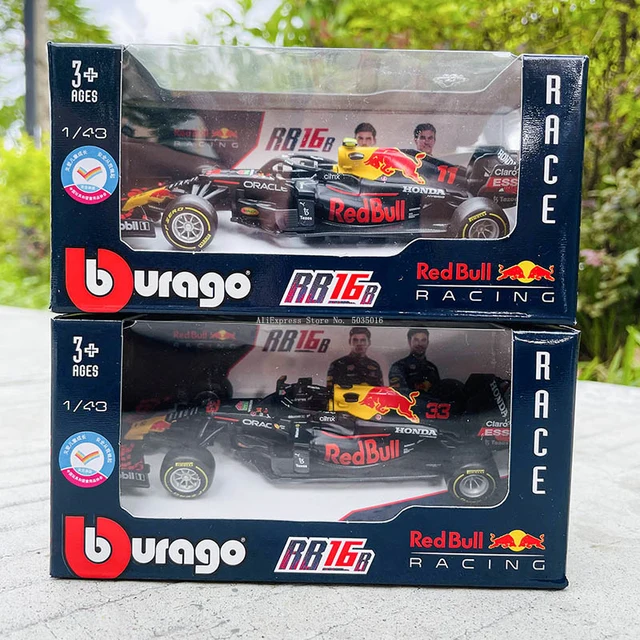 Bburago 1:43 2021 F1 Red Bull Racing RB16B 33# Max Verstappen 11# Sergio Perez Formula one Simulation alloy super toy car model 6