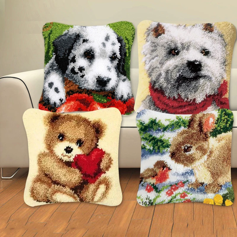 VERVACO Punto De Cruz Kit Cojin Decorativo Amapolas Manualidades Adultos Decoracion Bordar Kit Principiantes Completo DIY Bordado Creativo Regalo ca. 40x40 cm Cross Stitch Embroidery