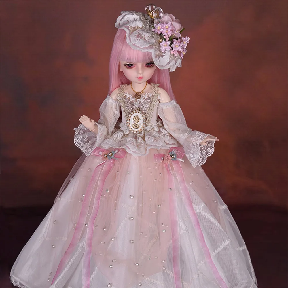 BJD 45 см шарнирная кукла красивые большие глаза BJD кукла с свадебным платьем макияж ручной работы красивая принцесса девочка игрушки подарок