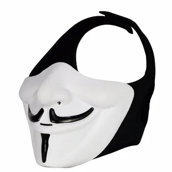 

V For Vendetta Halloween CS Cosplay Party Masks Tactical Airsoft Paintball Shoooting Mask Anonymous Horror Smiley Half Face Mask
