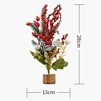 

28*13cm 2PCS Office Mini Tabletop Artificial Christmas Tree Decor Gift Festival Home Decor Table Ornament