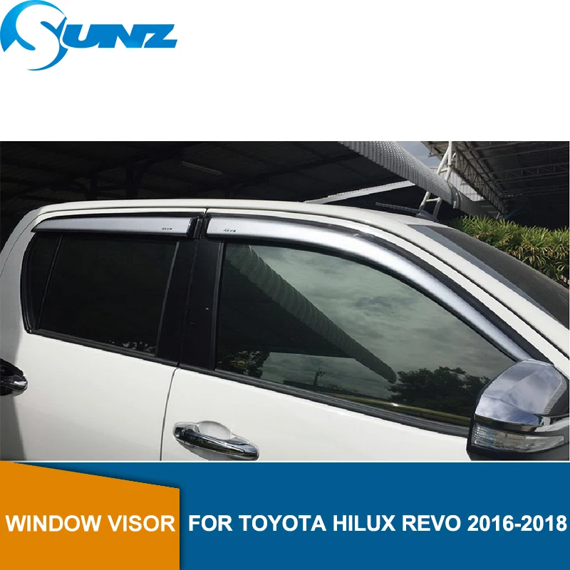 Дефлекторы боковых окон аксессуары Щепка оконная решетка для Toyota Hilux Revo Rocco SUNZ