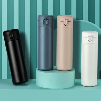 

450ML High-Quality Thermos Mug Stainless Steel Bouncing Lid Thermos Outdoor Portable Water Bottle Travel Mug Vacuum Cup
