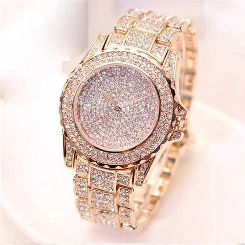 

Bling Diamonds Crystal Strap Watch Fashion Luxury Women Ladies Stainless Steel Waterproof Quartz WristWatches With Stars