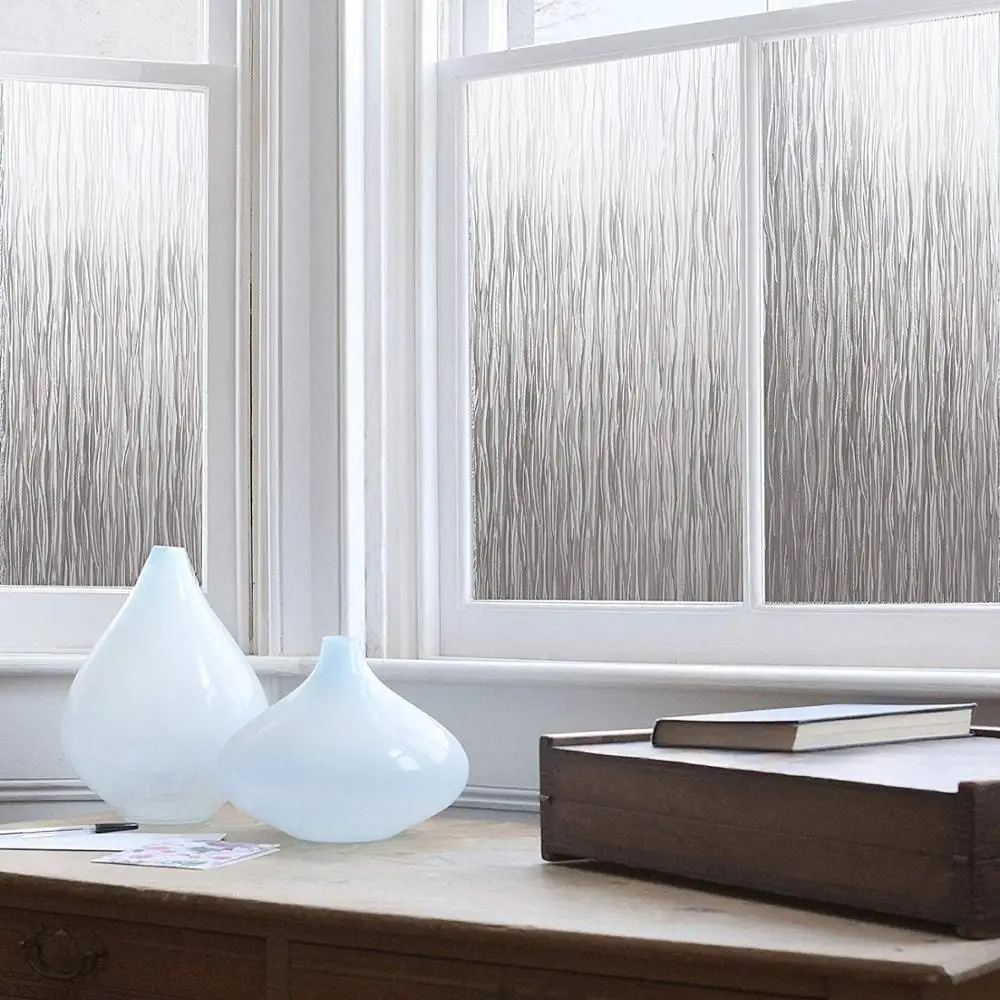 

Funlife Rain Privacy Window Film Static Cling Frosted Glass Sticker Home Decor Static Window Decor Self-adhesive Film Anti UV