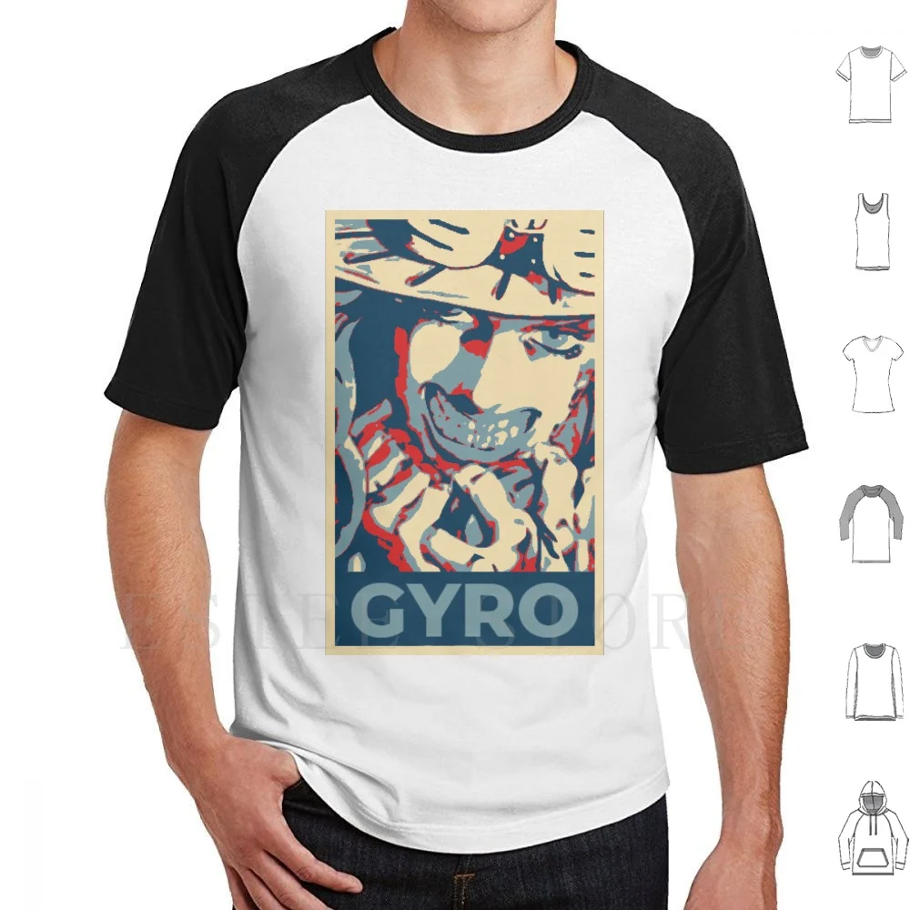 Jojos Gyro Zeppili T Shirt Stampa Cotone Jojos Bizarre Adventure Jjba Anime Gyro Zeppeli Steel Ball Run Bizarre Adventure