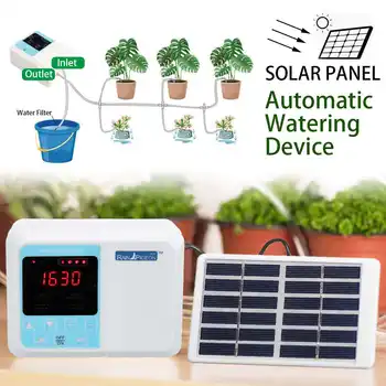 

Intelligent Garden Automatic Timing Watering Device Solar Energy Charging Potted Plant Drip Irrigation Timer System Garden Tools