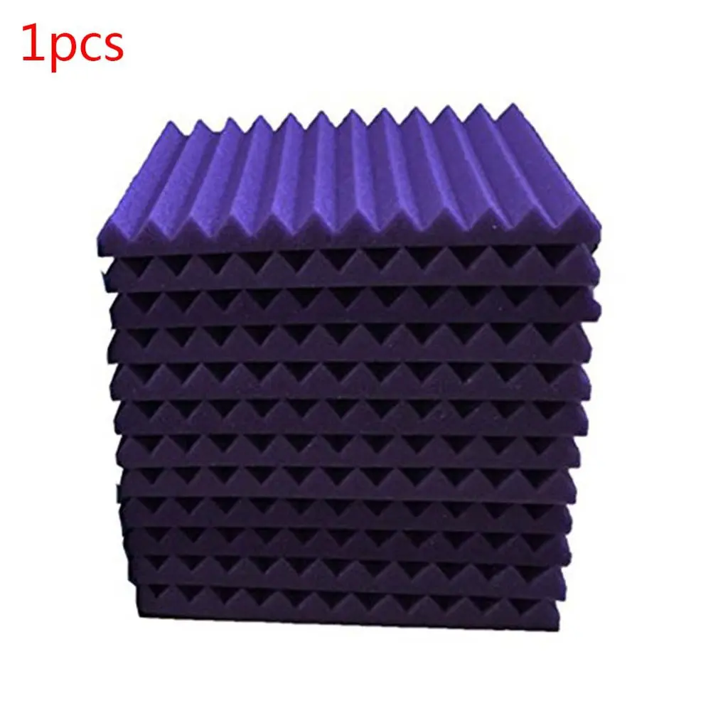1Pcs 30x30x2.5cm Studio Acoustic Foam Panels Sound Insulation Treatment KTV Room Wall Soundproof Foam Sponge Pad with Tapes