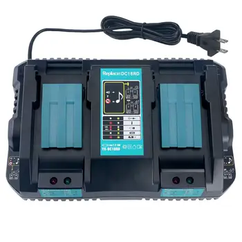 

14.4-18V Lithium-Ion Dual Port Charger DC18RD for Makita LXT 14.4-18 Volt Lithium-Ion Battery Charger DC18RC US/UK/EU Plug