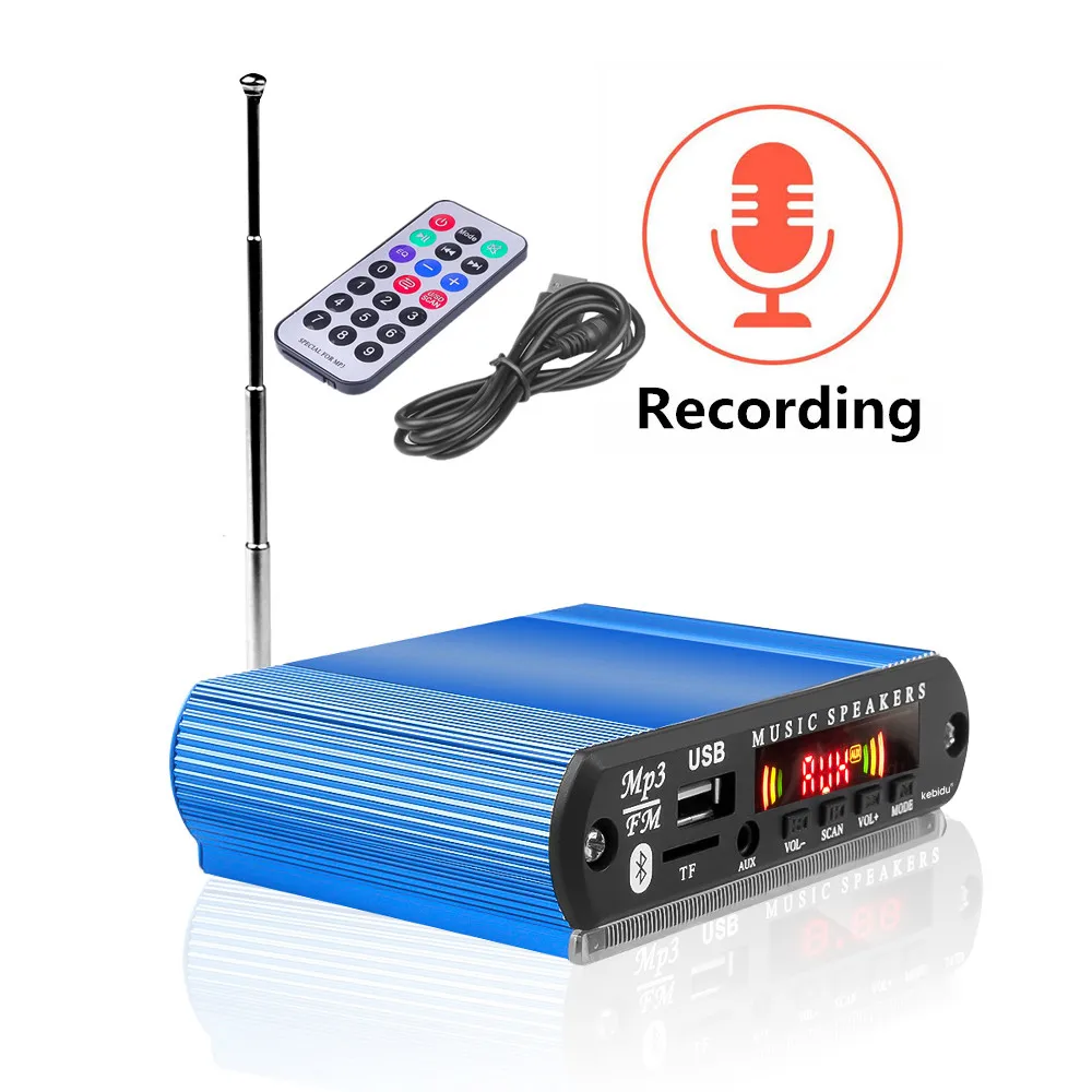 

Handsfree Recording MP3 Player DIY Car Radio Bluetooth 5.0 Receiver 5-12V Car Kit Decoder Board FM Radio TF USB 3.5 Mm AUX Audio