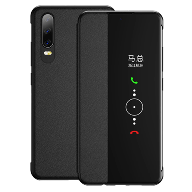 Умный флип-чехол с окошком для Huawei P30 P40 P20 Pro P10 Plus Mate 10 20 30 Lite чехол автоматическим
