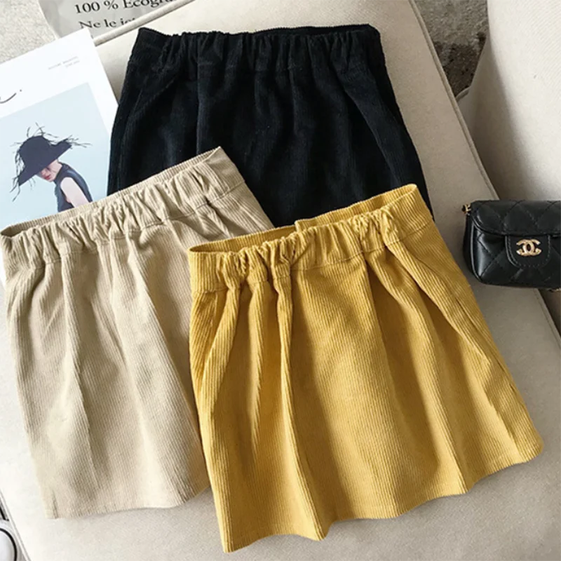 Baby Girl Skirt Spring And Autumn Children'sCorduroy SkirtCotton Gray Velvet Skirt Children'sClothing