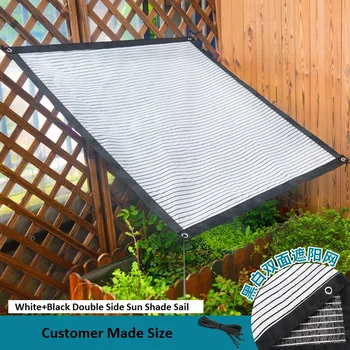 

Multifunction Succulent Plants Balcony Shade Net White+Black Double Layers Heat Insulation Nets Garden Greenhouse Cooling Screen