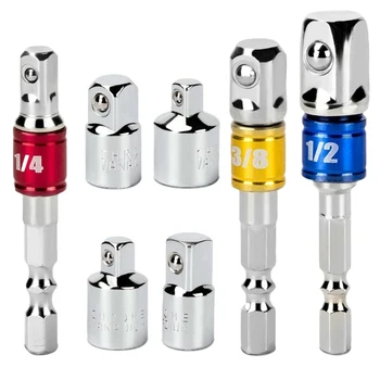 

7pcs Extension Rod Reduction Sleeve Adapter Cordless Screwdriver Attachment