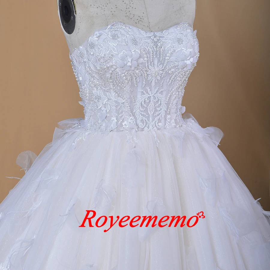 Дизайн Роскошные свадебные платья Vestidos de Noivas платье невесты на заказ свадебные gowng юбка с блестками 3D цветок платье