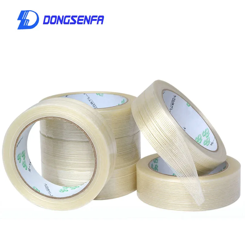 DONGSENFA 25 м/руллон прозрачный Стекловолоконная лента прозрачная полосатая односторонняя липкая лента Двухсторонняя клейкая лента для сенсорного экрана для фиксации и упаковки