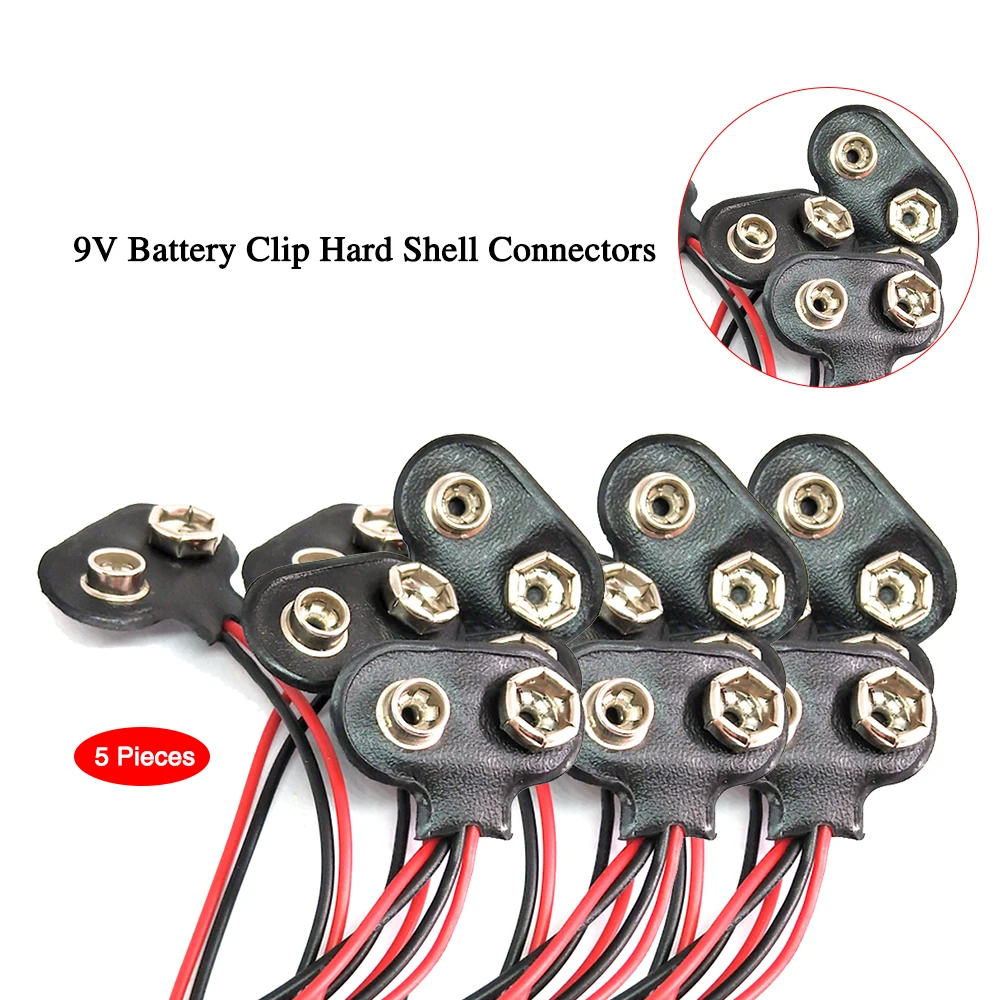 5 шт./10 шт. 9 в разъем подключения батареи I-type 9 вольт батарея клип 9 В Коннектор с креплением