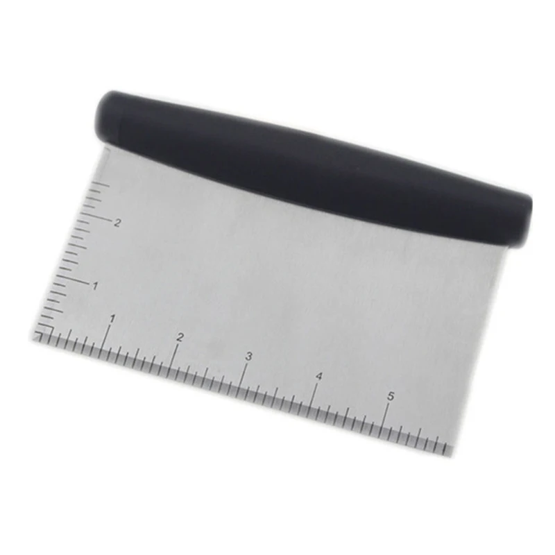 

Stainless Steel Pizza Dough Scraper Cutter Doublesided Scale Flour Pastry Cake Decoration Tool Kitchen Baking Accessories