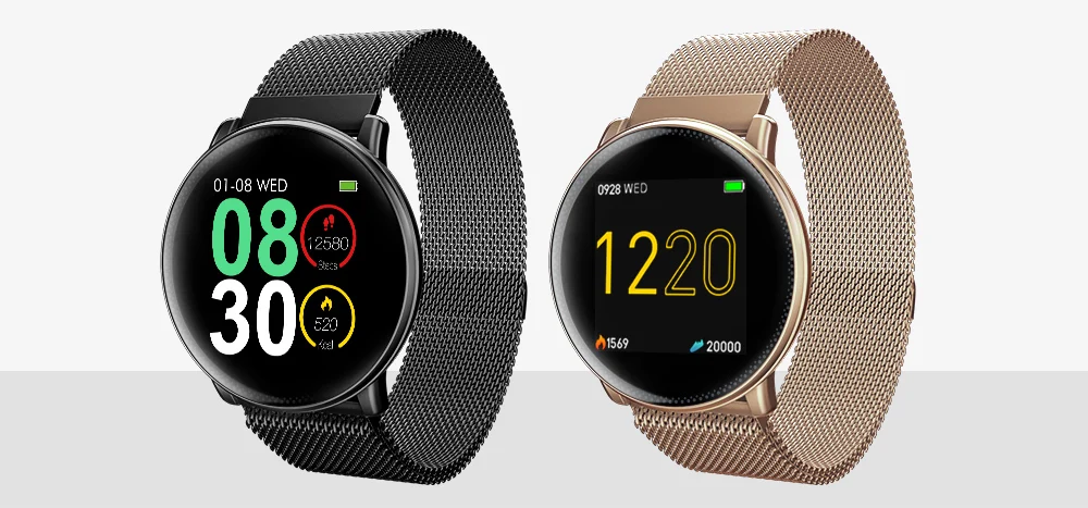 KOMTOP Uwatch2 Смарт часы для Andriod, IOS 1,33 'полный сенсорный экран IP67 25 дней в режиме ожидания 7 спортивных режимов полностью металлический Unibody reloj