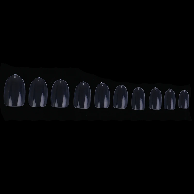 500 шт УФ гель Ультра французские накладные акриловые наконечники для ногтей гибкие-Размер #0-#9-упаковка 500 Набор накладных ногтей прозрачный