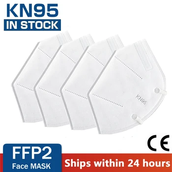 

5-100PCS FFP2 KN95 Filtering Facial Face Masks Dustproof Safety Nonwoven Earloop Disposable KN95 Cover Mouth Dust Mask