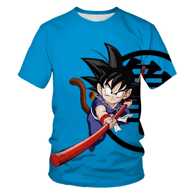 Summer Fashion New Men's Dragon Ball T-shirt Cartoon Monkey King Character 3d Printed Children's Casual Short Sleeve Shirt F922
