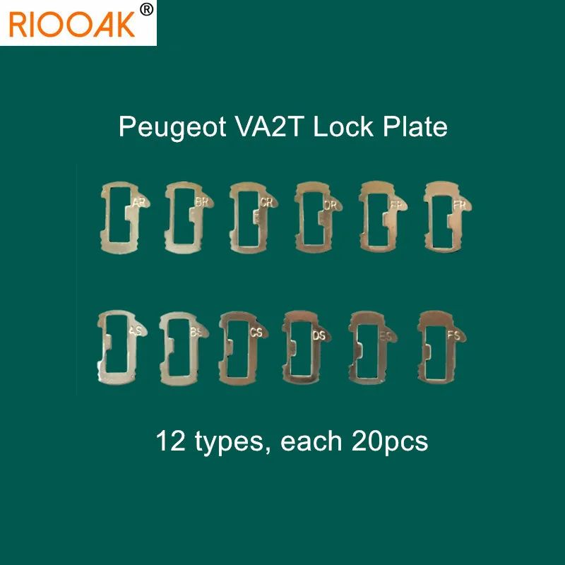 240 Pz/Lotto Va2T Car Lock Reed Lock Plate Per Peugeot Citroen Auto Key Lock Accessori Di Riparazione Materiale Ottone + Molle Regalo