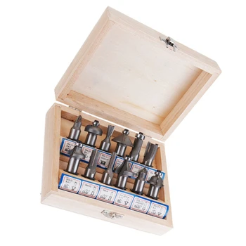 

12Pcs 1/2inch Router Bits Set Shank For Carbide Rotary Woodworking Tool W/ Case Router Bits