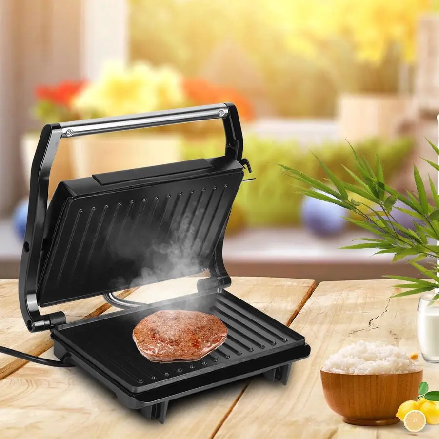 

Household Grill Machine Double-Sided Barbecue Steak Meat Burger Pan Breakfast Maker Kitchen Cooking Appliances EU Plug 220V