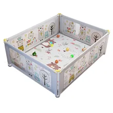 Parc multifonctionnel pour enfants, barrière de sécurité pour nouveau né, clôture de lit Anti collision, sans coussin