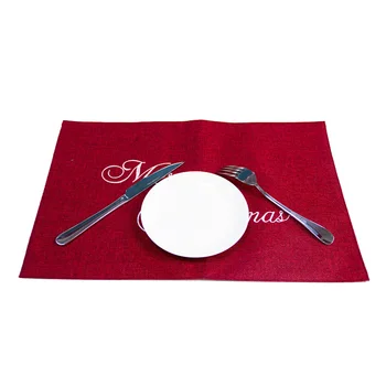 

Set Of 4 Place Mats And Coasters Christmas Dining Table Placemats Dust Wine Bottle Covers Red 4*placemats