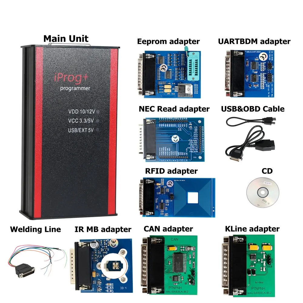 Новый OBD2 Диагностический iPROG + Iprog Pro программатор V85 3 в 1 IMMO коррекция пробега