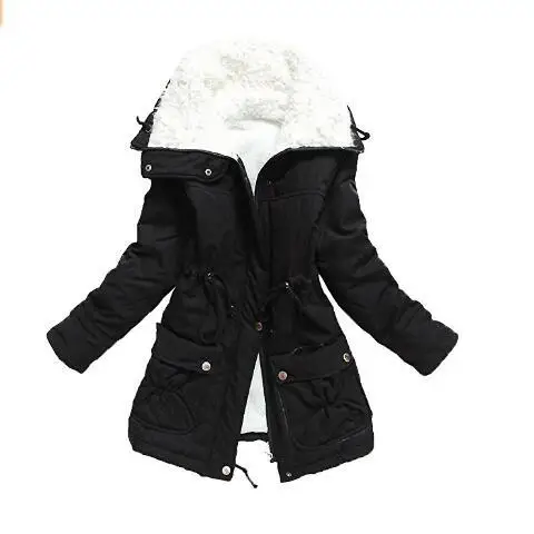 

2017 Autumn And Winter New Style Cotton Overcoat Mid-length WOMEN'S Quilted Cotton Coat Large Lapel Cotton-padded Jacket Women's