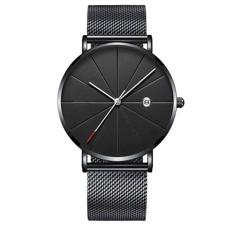 

Cross Border for Mesh Belt Watch Men Simple Fashion Calendar Business Quartz Watch Wechat Business a Generation of Fat