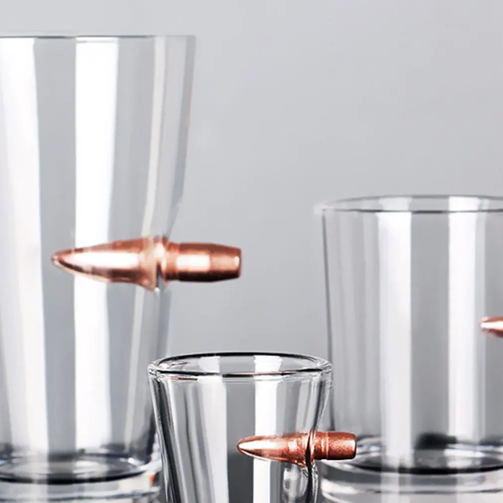 Europe And America With Bullets Whiskey Cups Creative Glass Cups Water Personality Wine Glasses Cups