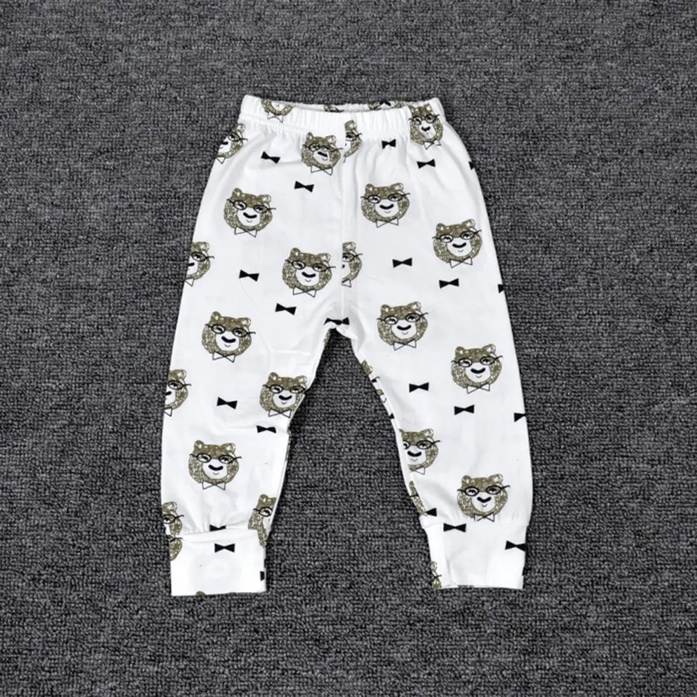 white panda Детские штаны-шаровары для новорожденных мальчиков и девочек, штаны с рисунком, леггинсы, брюки - Цвет: white panda