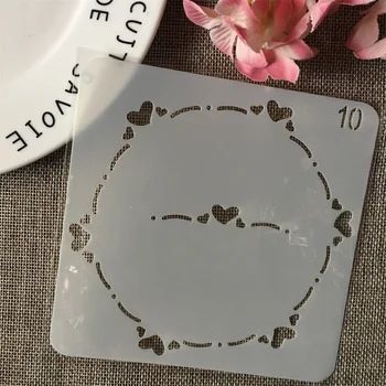 

13cm Heart Hexagon DIY Layering Stencils Wall Painting Scrapbook Coloring Embossing Album Decorative Card Template