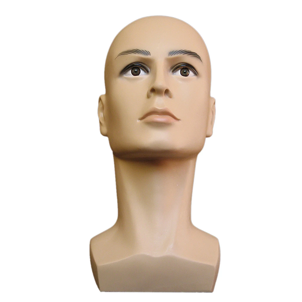 1Pcs Wig Making Head, Male Realistic Bald Mannequin Head For Wig Making, Hat Glasses Display Model Head