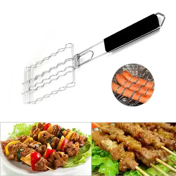 

Environmental Grill Clip Stainless Steel Camping Economic Fish Hot Dog Folder Creative Barbecue Outdoor Steak BBQ Home Meat