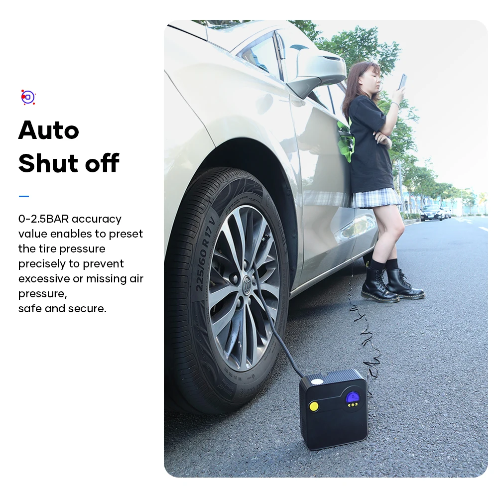 ROCK Portable Inflator Pump Car Air Compressor DC 12V Digital Tire Inflator 6 ROCK Portable Inflator Pump Car Air Compressor DC 12V Digital Tire Inflator 6