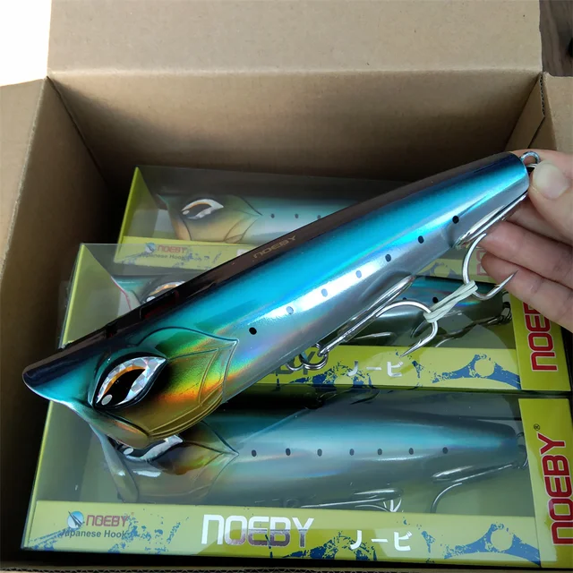 NOEBY GT 참치 바다 낚시 루어용 탑워터 포퍼 버블 제트 포퍼 미끼 워블러, 190mm, 129g, 15cm, 86g, 12cm, 41g, 1 개