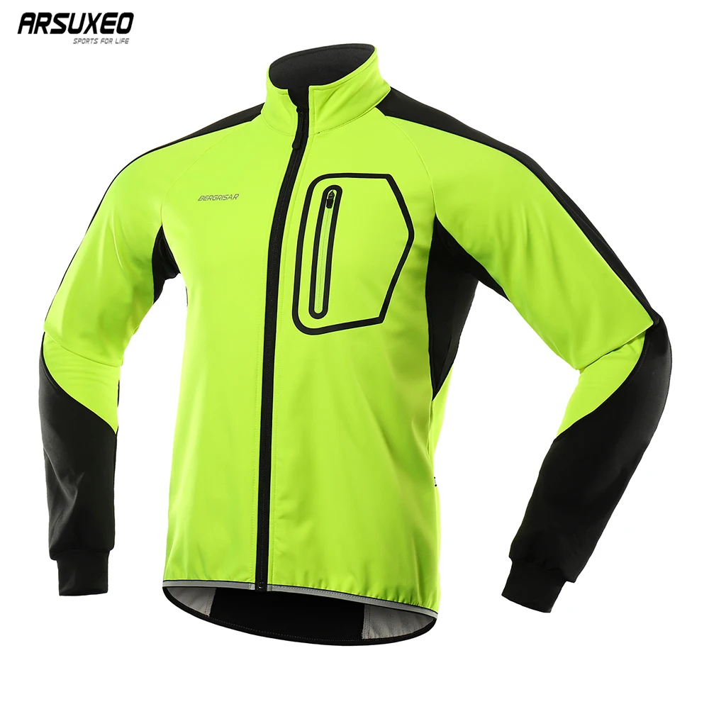Cycling Jacket Men Winter Thermal Softshell Windproof Waterproof Bike