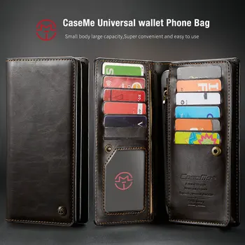 

Phone Case For SONY Xperia XA1 Universal Luxury Wallet Leather Case For SONY X X4 XZ2 Z3 Credit Card Zipper Phone Bag Shockproof