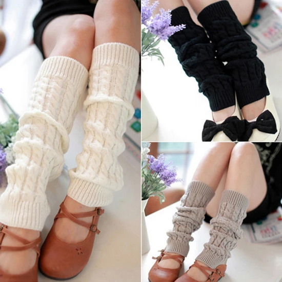 Women's Crochet Cable Knit Braided Winter Leg Warmers Boot Cuffs Toppers Socks HOT SALES 2020