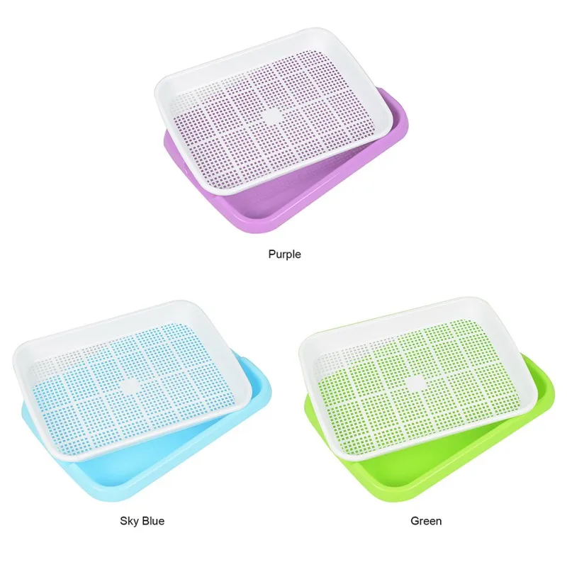 Hydroponics Seed Germination Tray Seedling Sprout Plate Grow Nursery Pots Vegetable Seedling Pot Plastic Nursery Tray H1