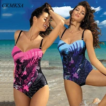 Новинка, женский слитный купальник с принтом, полосатый купальник, пуш-ап, сексуальный купальник с лямкой через шею, летний монокини с высокой талией, боди