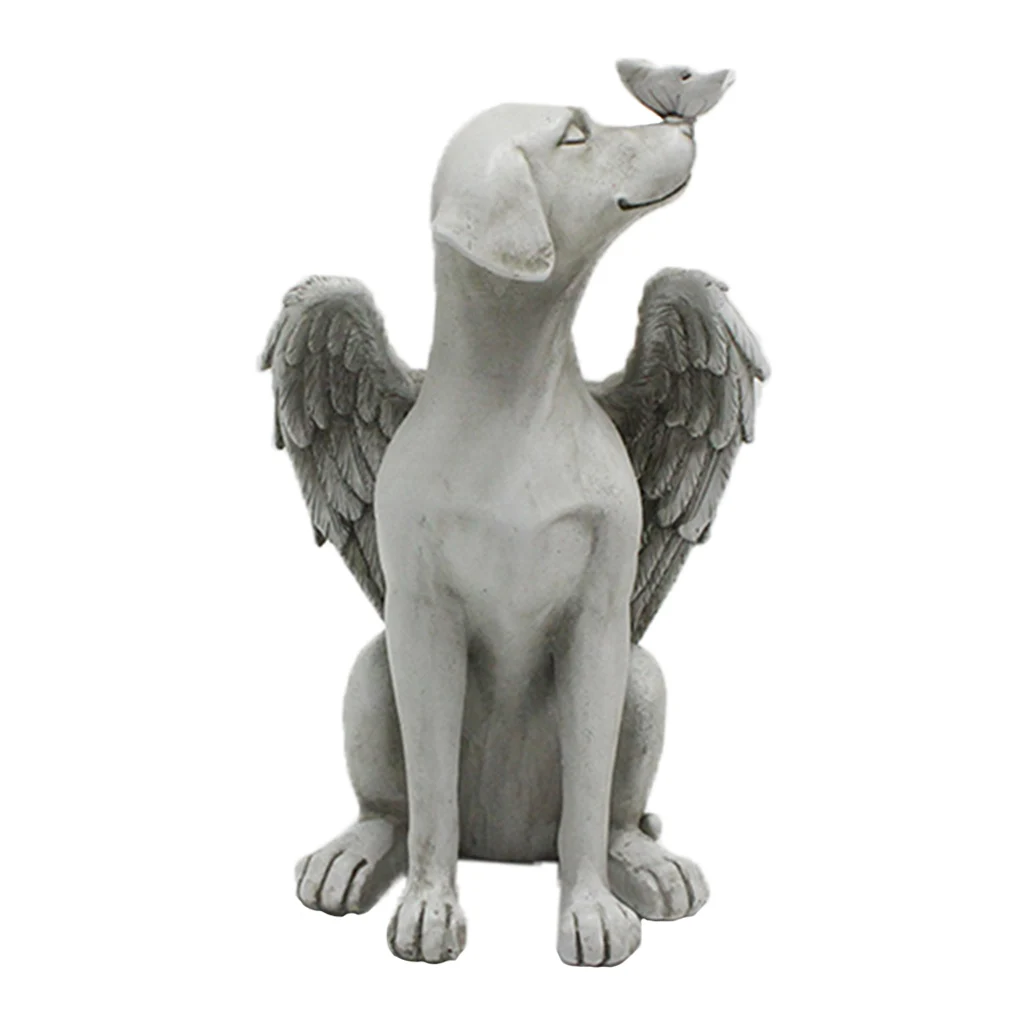 Memorial Statue Angel Dog Remembrance Keepsake Resin Figurine