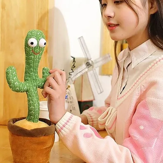 tanczacy kaktus Dancing Cactus Plush Toy Electronic with song cute Dance Succulent lovers cactus potted toy Early Education Toy 6