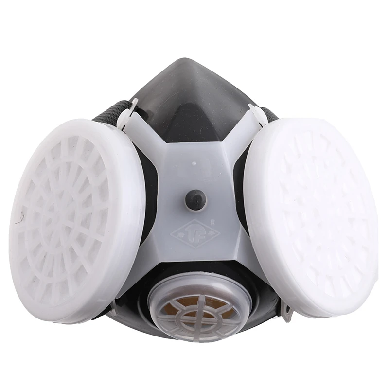 Non-Woven Fabric Dual Respirator Gas Mask Anti-Dust Twin Chemical Spray Paint Workplace Safety Protection Tools Dropship